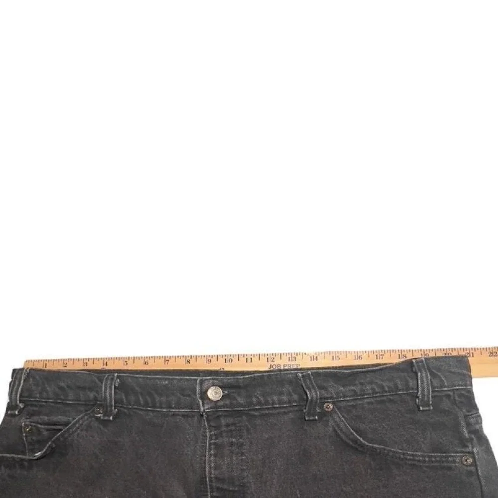 Levi's Vintage Orange Tab Denim Shorts 11in Black Wash Distressed 90's Size‎ 42